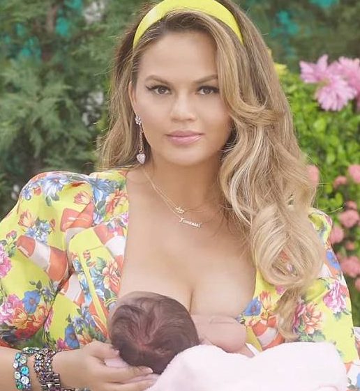 Teigen shares the spotlight with her baby girl