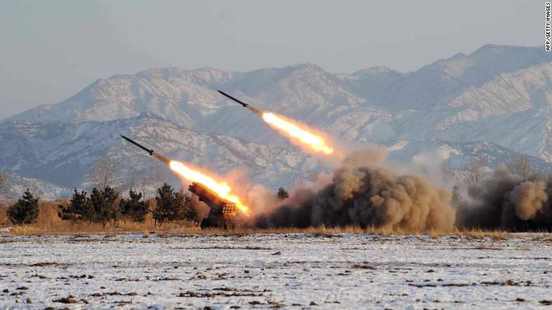North Lorea Artillery Unit Conducting A Drill