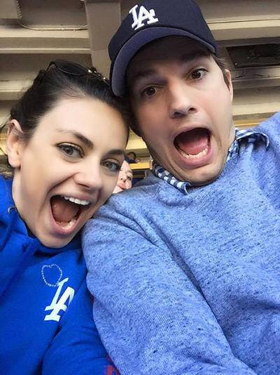 Mila Kunis And Ashton Kutcher Selfie