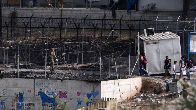 Greece sends ship to house 1,000 migrants after Moria fire