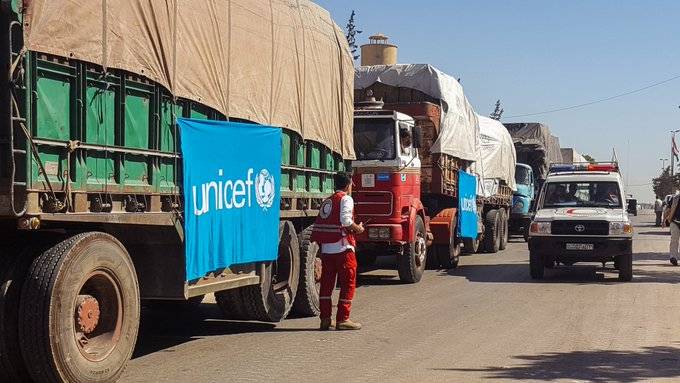Outrage after aid convoy, warehouse attacked in Syria