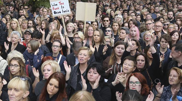 Black Monday: Women in Poland go on strike against abortion ban