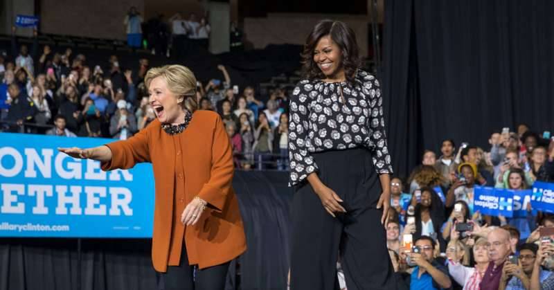 Hillary Clinton Basks in First Lady’s Soaring Popularity on the Campaign Trail