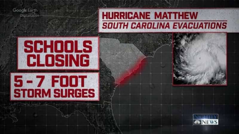 Hurricane Matthew: 1 Million-Plus Urged to Flee Coastal South Carolina