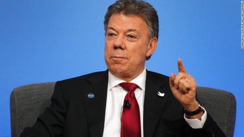 Nobel Peace Prize awarded to Colombian President Juan Manuel Santos
