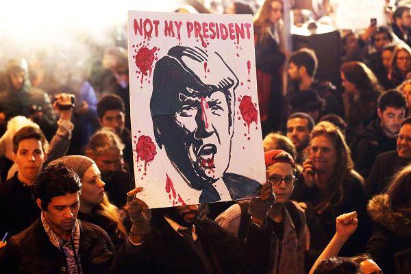 Thousands protest Trump in rallies across the U.S.