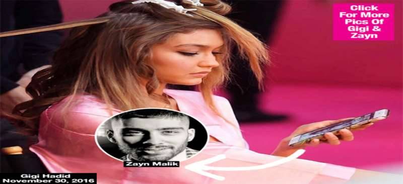 Gigi Hadid Caught Gazing Adoringly At Zayn Malik Screensaver On Phone At VS Show