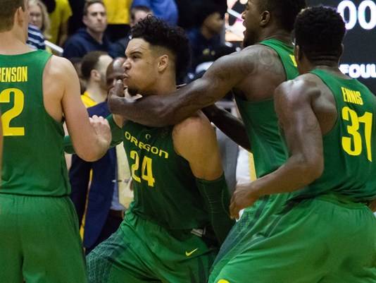 Dillon Brooks three-pointer leads No. 7 Oregon past Cal 68-65