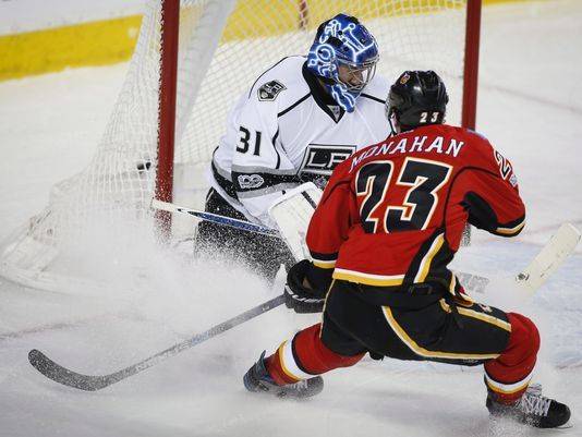 Brodie scores in OT to lift Flames over Kings 2-1