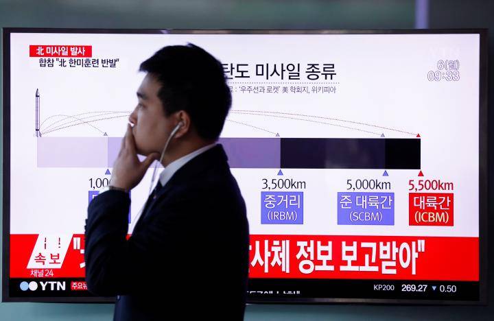 North Korea fires four ballistic missiles into sea near Japan
