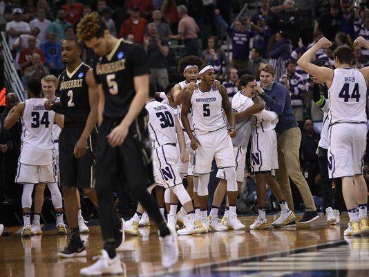 Northwestern wins first-ever NCAA tournament game off Vanderbilt gaffe