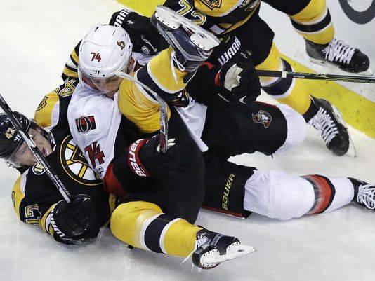 Turris scores 2, Senators beat Bruins 3-2 to end 4-game skid
