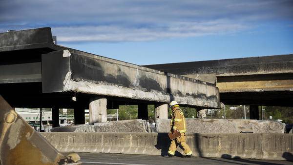 3 arrested in Atlanta fire that collapsed I-85 Freeway overpass