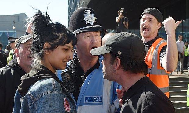 Birmingham woman standing in defiance of EDL protester goes viral