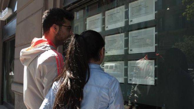 Eurozone unemployment rate drops to near eight-year low