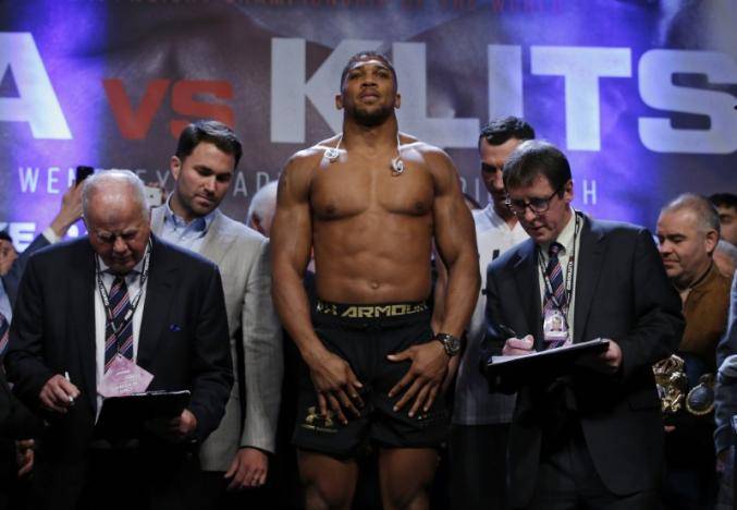 Joshua heavier than rival Klitschko