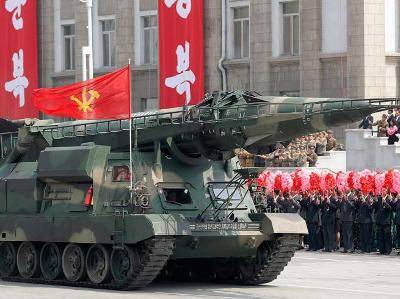 North Korea parades military might and warns US amid fears of nuclear test