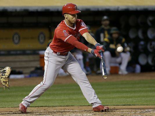 Richards exits with biceps cramping, Angels blank A’s 5-0