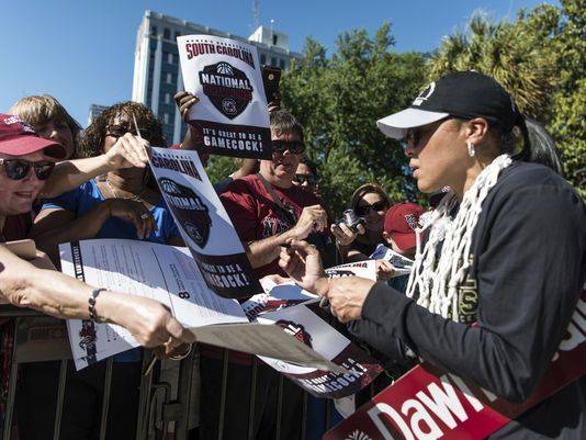 Dawn Staley has been on whirlwind tour since winning title