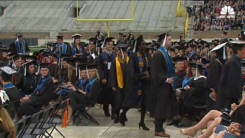 Dozens of Notre Dame Students Walk Out of VP Mike Pence Commencement Speech