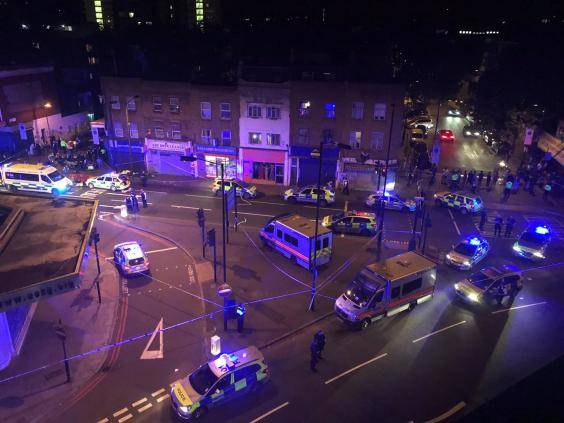Counter terror police investigating after one man killed in van attack near mosque