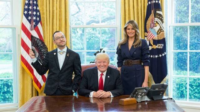 Rhode Island teacher of the year photo with Trump goes viral