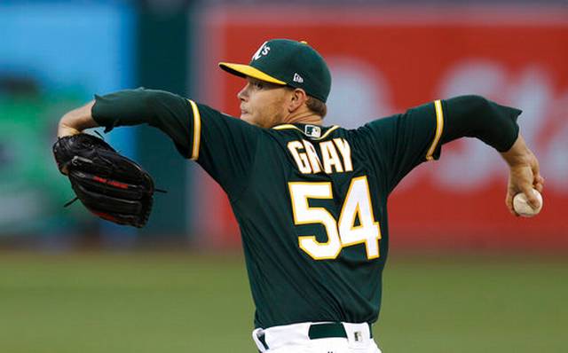 Gray, A’s bullpen combine to shut out Indians 5-0