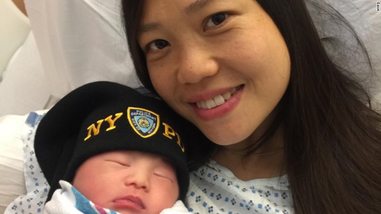 NYPD officer’s widow gives birth to their child