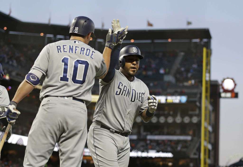 Szczur's 4th hit sends Padres past Giants 12-9 in 11 innings