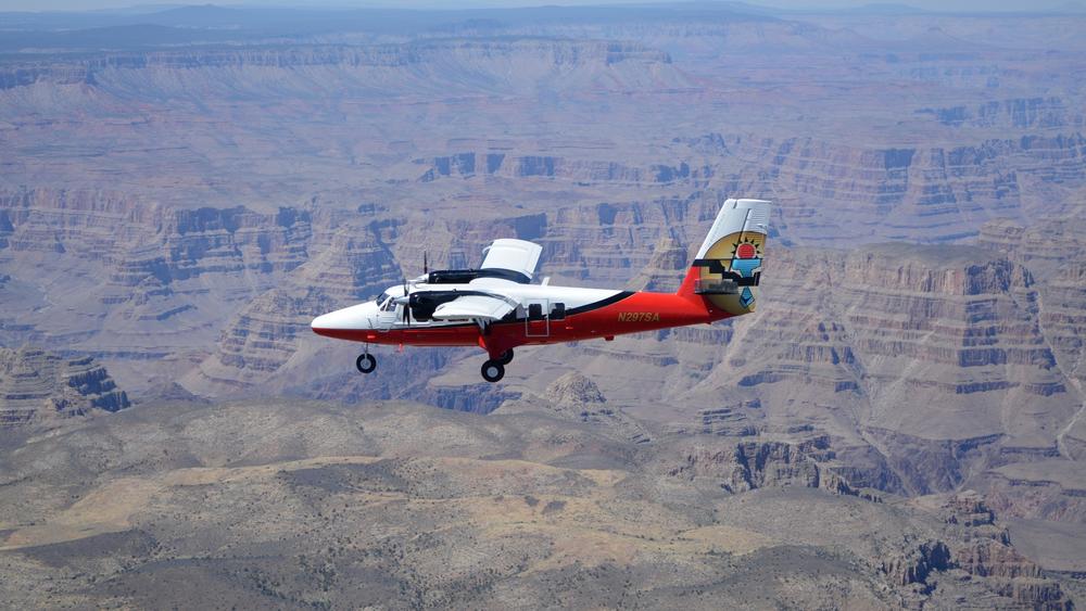 Flying over the grand canyon