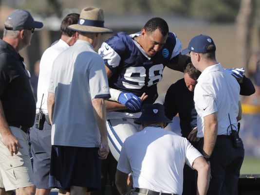 Cowboys defensive end Tyrone Crawford injures ankle at camp