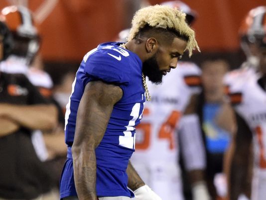 Giants WR Odell Beckham Jr. leaves game after ankle sprain