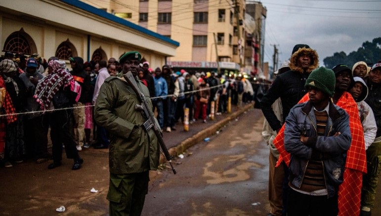 Kenyans vote in hotly contested presidential election