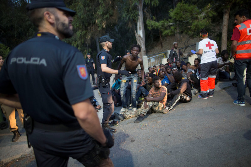 Nearly 70 people cross border into Spanish enclave