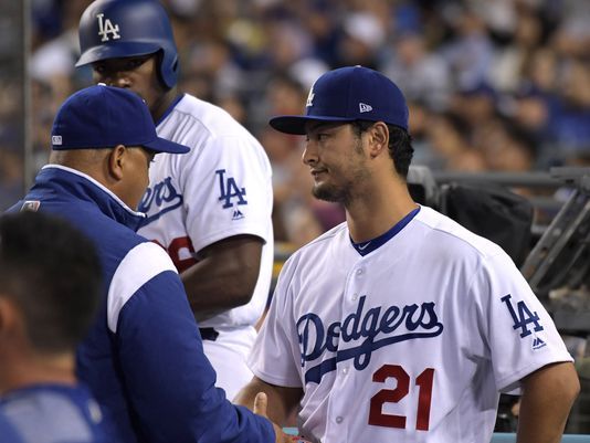 Yu Darvish mysteriously removed before 7th inning in Dodger Stadium debut