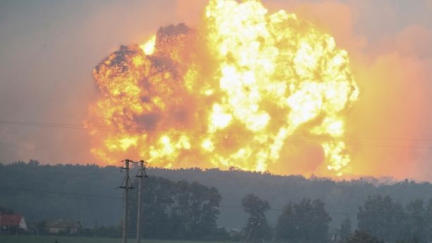 Thousands evacuated in Ukraine after ammunition explosions