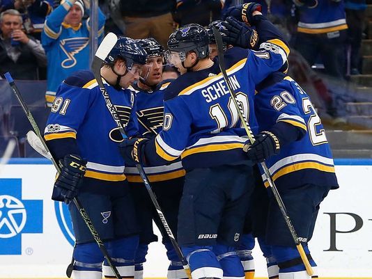 Blues’ power play wakes up in win over Flames