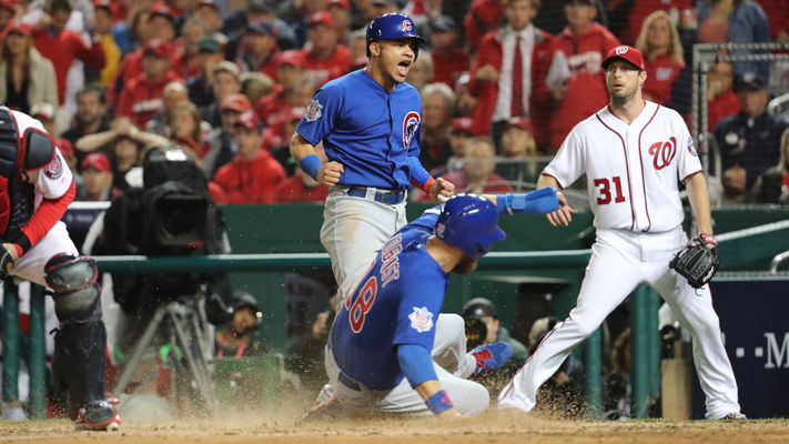 Cubs beat the Nationals 9-8 to set up an NLCS rematch with the Dodgers