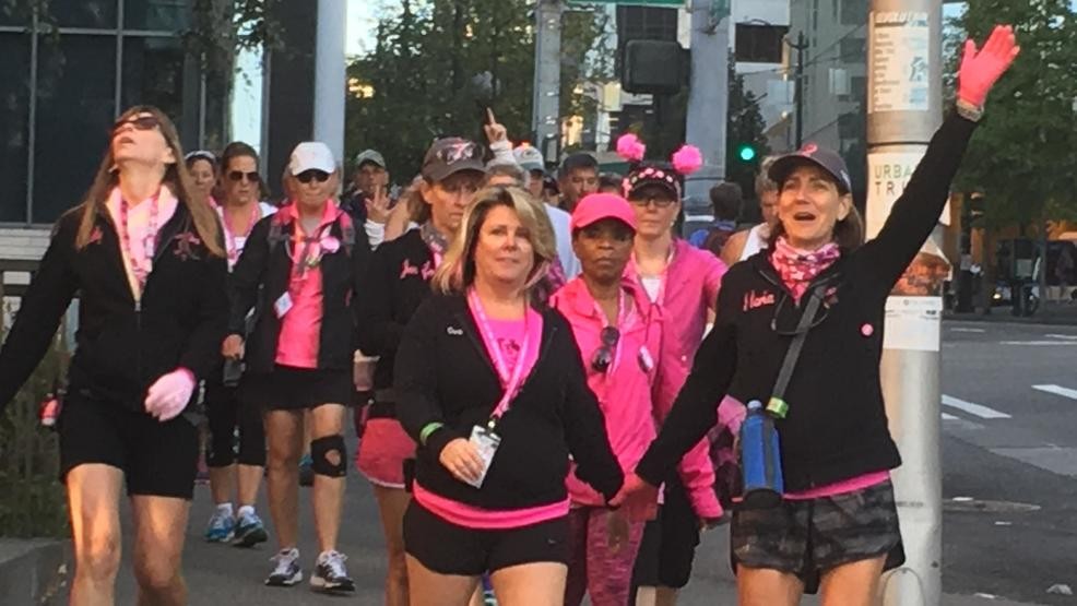 Hundreds take to the street to fight breast cancer