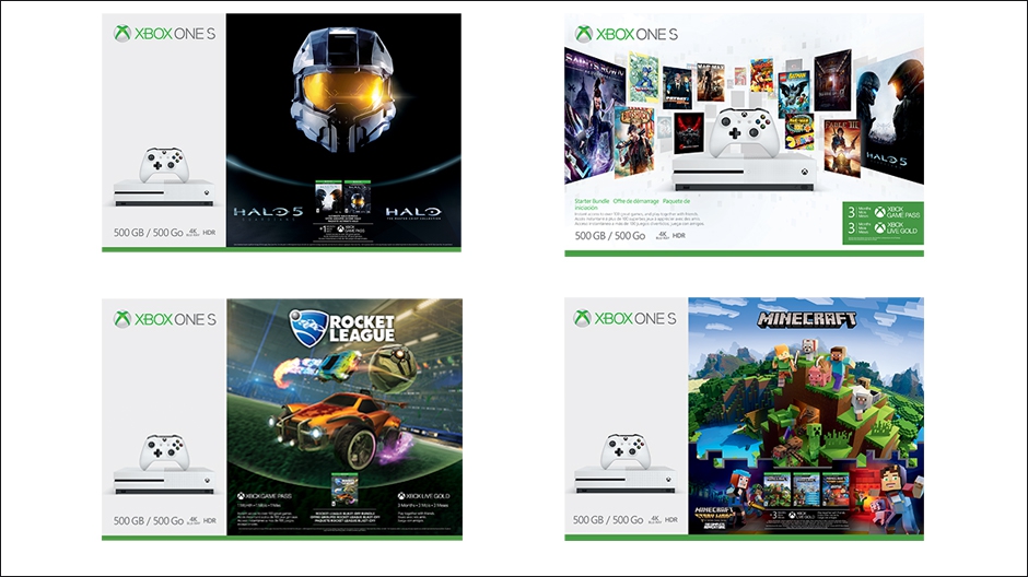 MICROSOFT ANNOUNCES 4 NEW XBOX ONE S BUNDLES