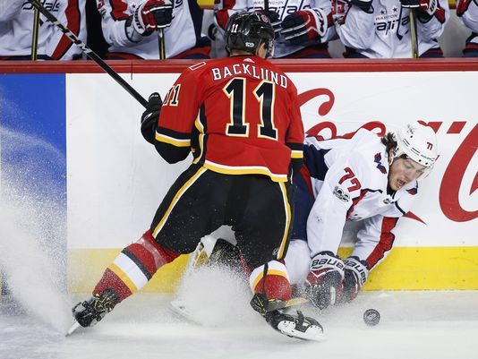 Monahan scores winner in 3rd period, Flames edge Caps 2-1