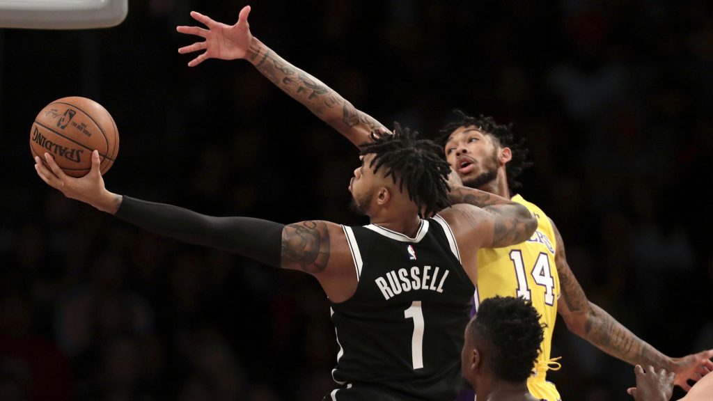Kyle Kuzma’s debut as starter gives Lakers a boost in win over D’Angelo Russell and the Nets