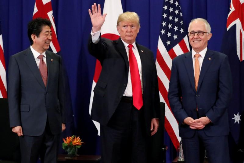 Trump meets Japan, Australia leaders, discusses trade, North Korea threat