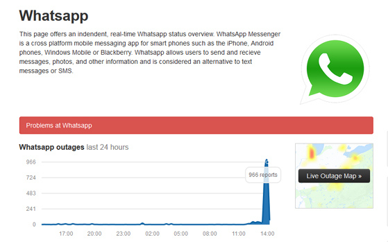 WhatsApp went down for over 30 minutes, messages were stuck and world stopped