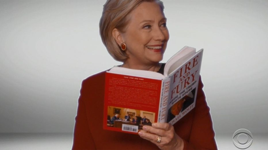 Hillary Clinton makes Grammys cameo to mock Trump by reading ‘Fire and Fury’
