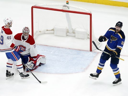 Hutton continues to roll, Blues shut down Canadiens 3-1