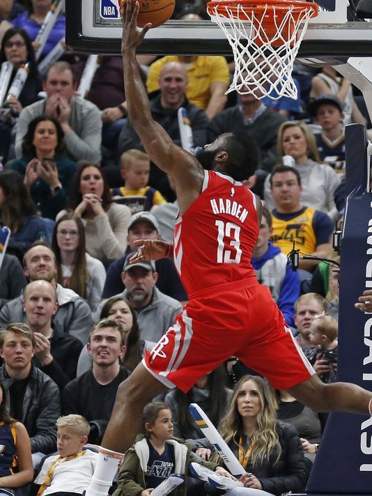 Harden scores 26 as Rockets Beat Jazz for 13th Straight