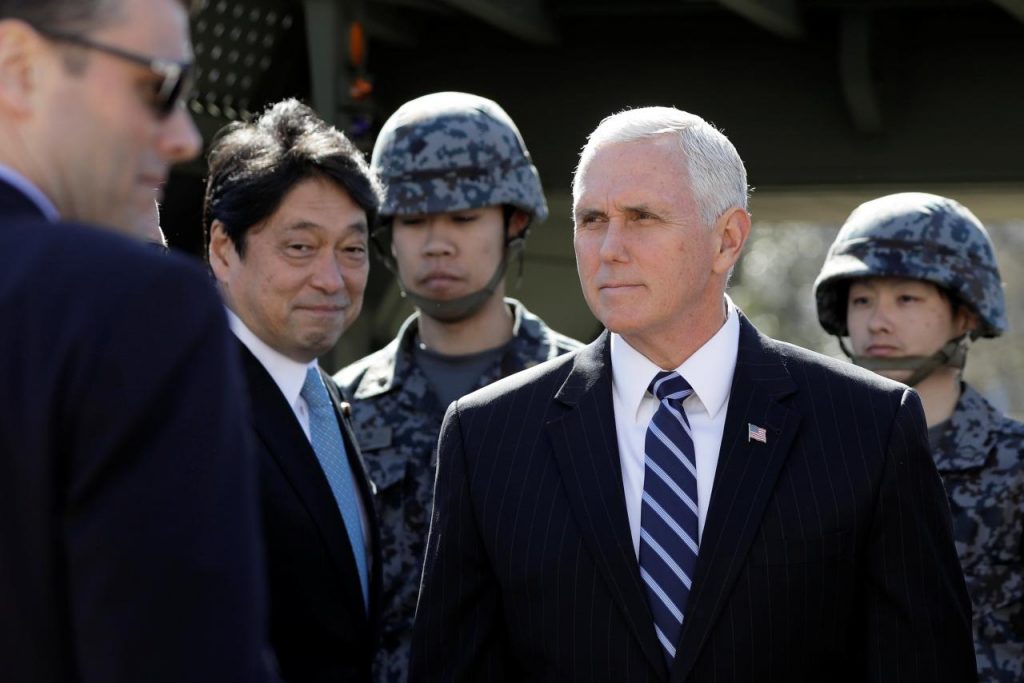 Pence views Japan’s missile defense with North Korea on agenda for talks