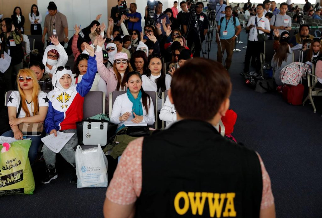 Philippines says more than 2,200 citizens in Kuwait want to go home