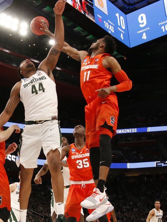 No. 11 seed Syracuse shocks No. 3 Michigan State to advance to Sweet 16